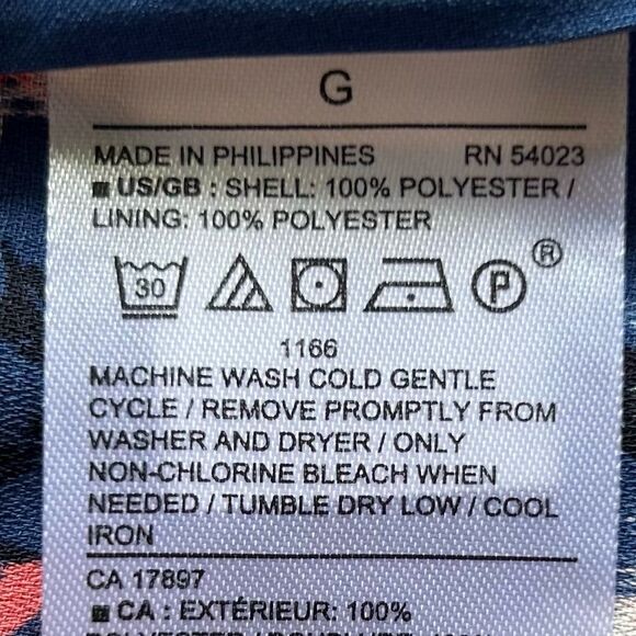 Banana Republic Floral Cami Tank Top Blue Pink Flowers Size Large - Picture 5 of 8